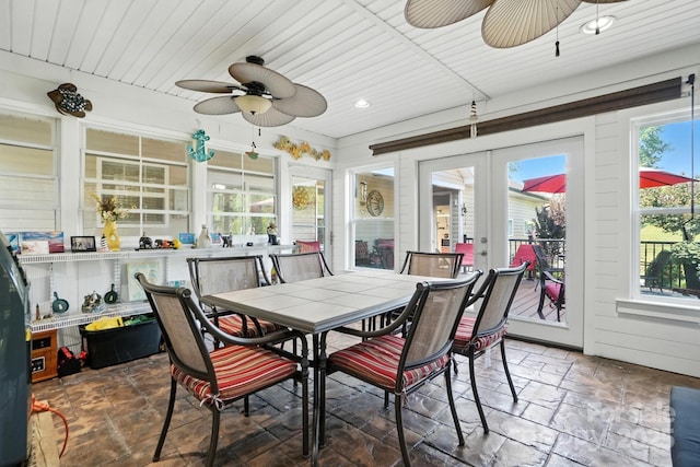 402 Walnut St Unit 11, China Grove, NC 28023 - sunroom / solarium with stone finish floors and french doors