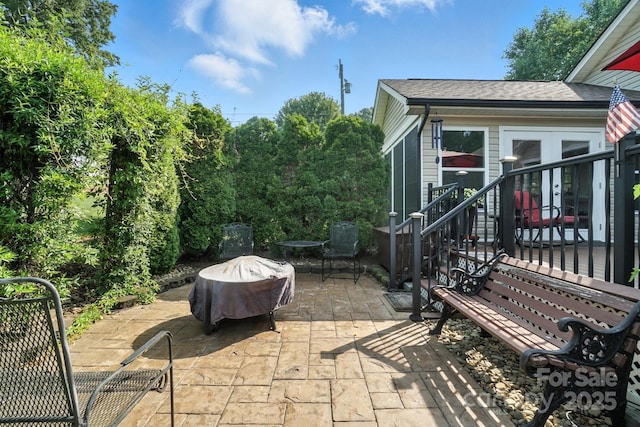 402 Walnut St Unit 11, China Grove, NC 28023 - view of patio featuring french doors