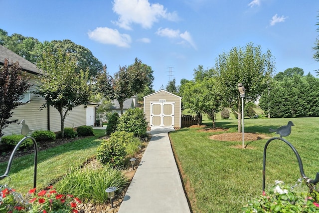 402 Walnut St Unit 11, China Grove, NC 28023 - view of green lawn featuring a storage unit