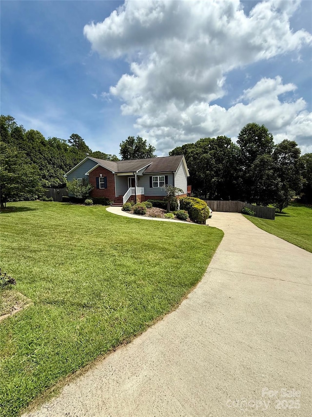 4351 Grover Pl, Granite Falls, NC 28630 - ranch-style home featuring driveway and brick siding