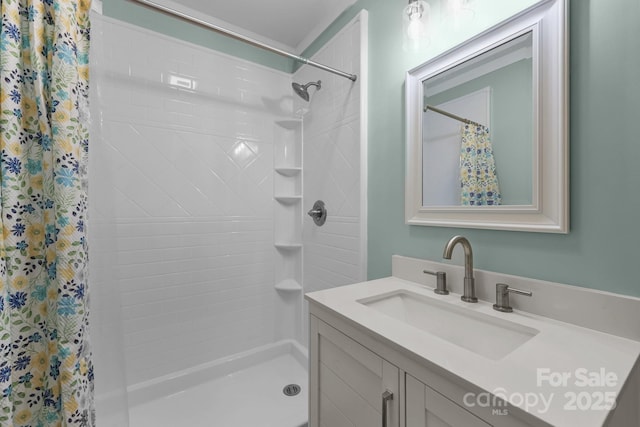 435 Stirewalt Rd, China Grove, NC 28023 - full bathroom featuring vanity and curtained shower
