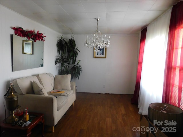 814 Aileen Cir, Pineville, NC 28134 - living area with a chandelier and wood finished floors