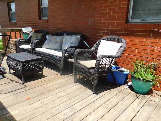 814 Aileen Cir, Pineville, NC 28134 - wooden deck featuring an outdoor living space