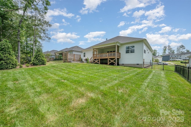 7739 Village Pkwy, Locust, NC 28097 - back of property with crawl space and a deck