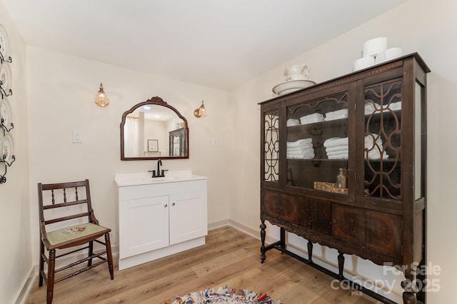 220 Low Water Bridge Rd, Troy, NC 27371 - bathroom featuring wood finished floors and vanity