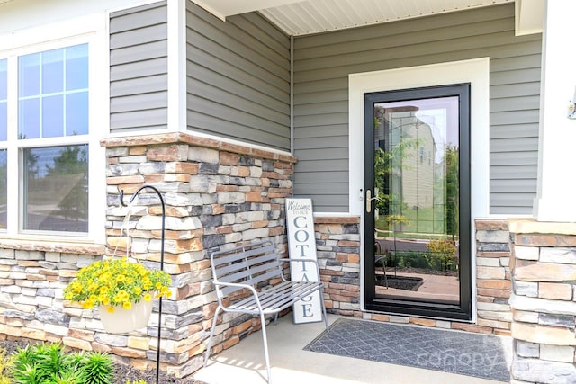 4268 Coachwhip Ave, Lancaster, SC 29720 - view of exterior entry with stone siding