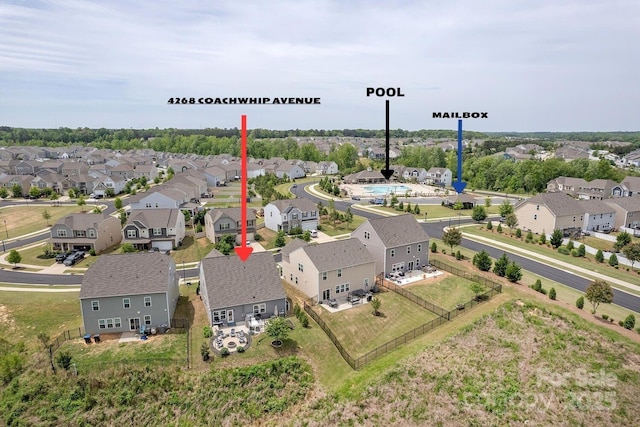 4268 Coachwhip Ave, Lancaster, SC 29720 - aerial perspective of suburban area
