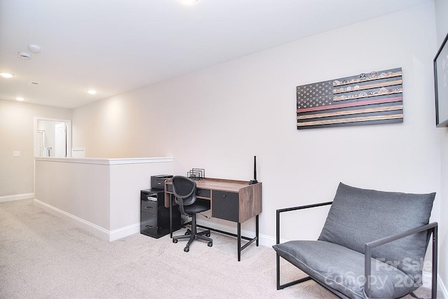 4017 Avis Way, Monroe, NC 28110 - carpeted office with baseboards and recessed lighting