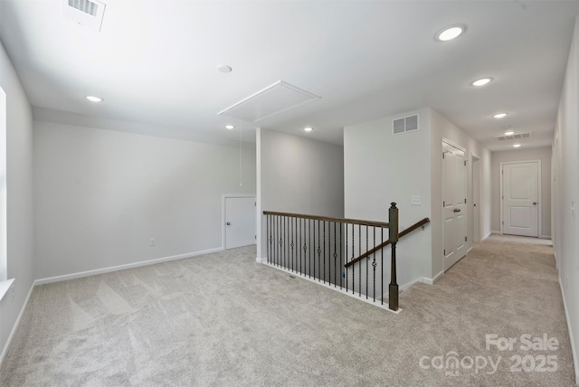 164 Meadow Glen Dr, Troutman, NC 28166 - empty room featuring attic access, carpet floors, and recessed lighting