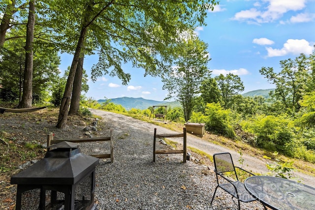 553 Paradise Mountain Rd, Canton, NC 28716 - view of patio / terrace with a mountain view
