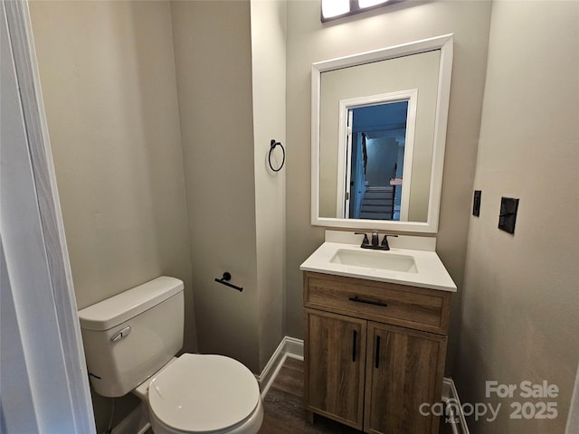 3824 Freedom Dr, Charlotte, NC 28208 - half bath featuring vanity and wood finished floors