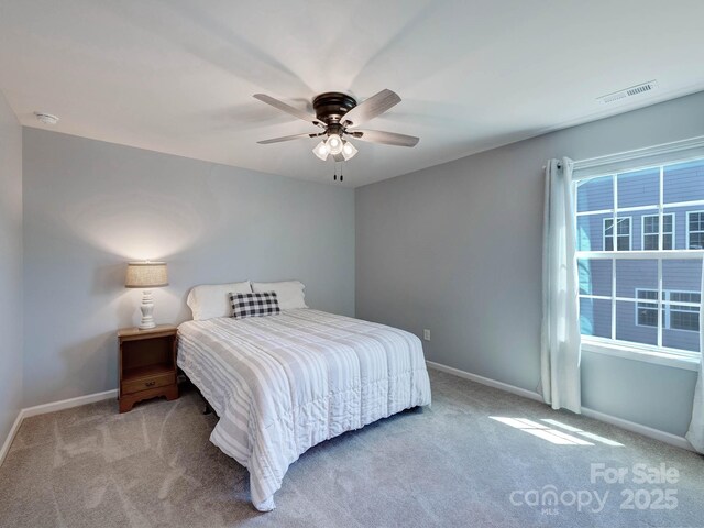 1324 Mona Vale Dr, Huntersville, NC 28078 - carpeted bedroom with baseboards and a ceiling fan