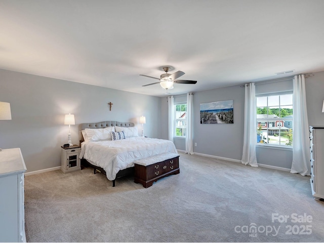 1324 Mona Vale Dr, Huntersville, NC 28078 - bedroom featuring light carpet and ceiling fan