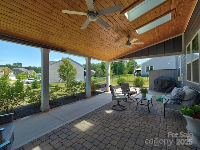 1324 Mona Vale Dr, Huntersville, NC 28078 - view of patio featuring ceiling fan and a grill