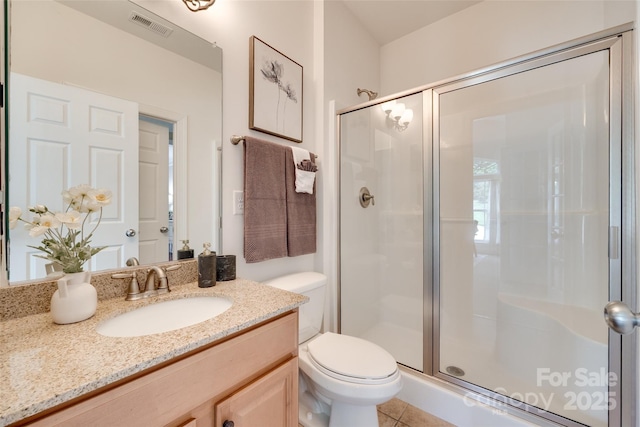 3905 Hounslow Ln, Harrisburg, NC 28075 - full bathroom featuring a shower stall, vanity, and tile patterned floors