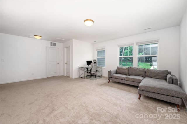 5499 Angus Dr, Midland, NC 28107 - living room with an office area and carpet flooring