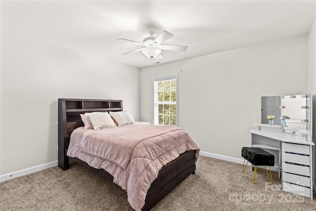 1011 Wadsworth Ln, Indian Trail, NC 28079 - carpeted bedroom featuring baseboards and ceiling fan