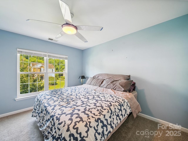 16411 Greybriar Forest Ln, Charlotte, NC 28278 - carpeted bedroom with baseboards and a ceiling fan