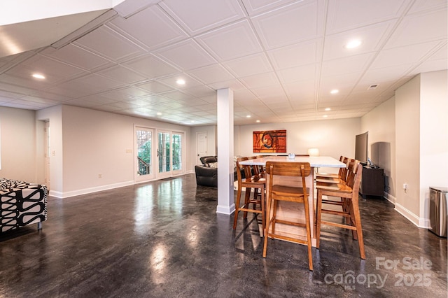 841 16th Avenue Ln NW, Hickory, NC 28601 - dining space with recessed lighting and concrete floors