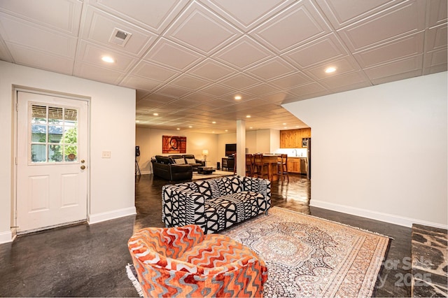 841 16th Avenue Ln NW, Hickory, NC 28601 - living area with recessed lighting and bar