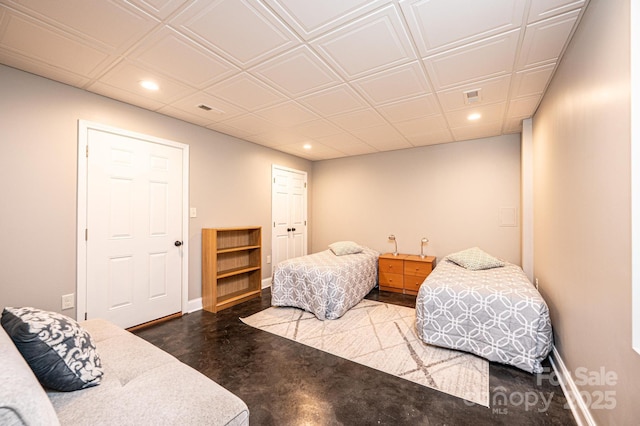 841 16th Avenue Ln NW, Hickory, NC 28601 - bedroom featuring finished concrete floors and recessed lighting
