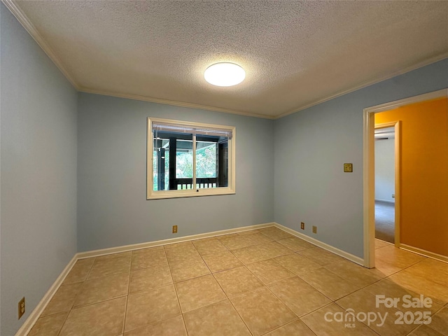 1590 Springpoint Rd Unit B, Rock Hill, SC 29732 - unfurnished room with crown molding, a textured ceiling, and light tile patterned floors