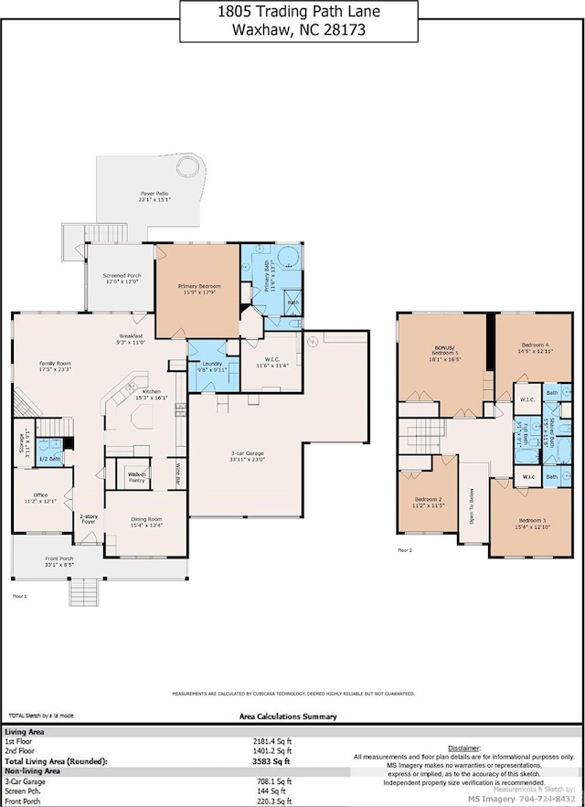 1805 Trading Path Ln, Waxhaw, NC 28173 - view of room layout