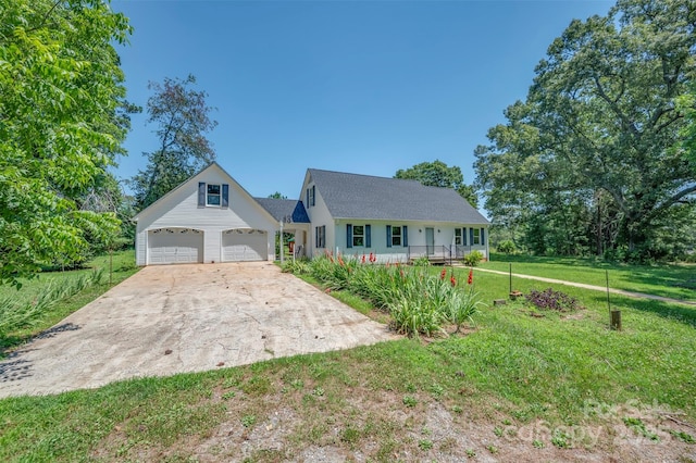 49 Meadowbrook Rd, Rutherfordton, NC 28139 - view of front of home featuring a front lawn, a porch, and a garage
