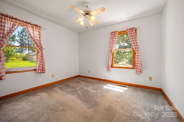 49 Meadowbrook Rd, Rutherfordton, NC 28139 - carpeted empty room featuring ceiling fan and a textured ceiling
