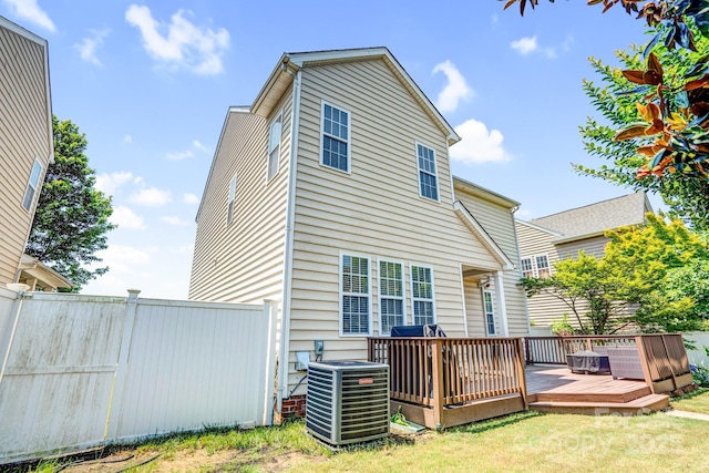 10509 Serape Rd, Charlotte, NC 28277 - back of property featuring a wooden deck