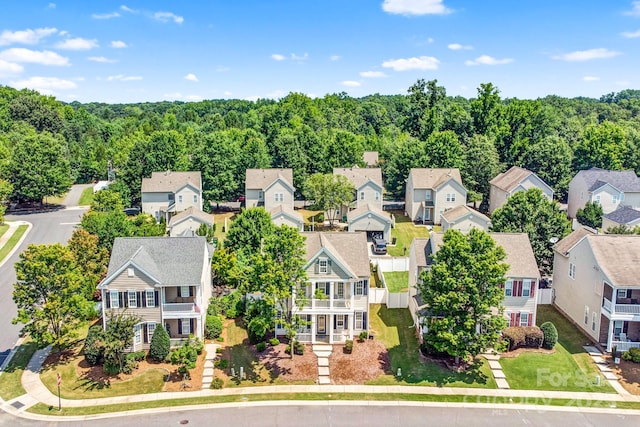 10509 Serape Rd, Charlotte, NC 28277 - aerial perspective of suburban area with a heavily wooded area