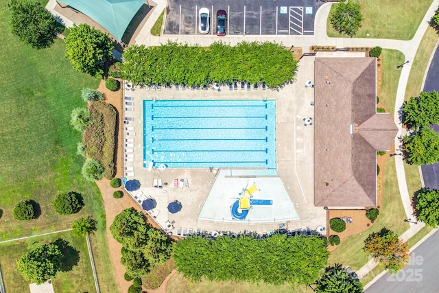 10509 Serape Rd, Charlotte, NC 28277 - drone / aerial view of a pool area