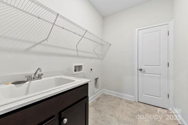 1300 Dali Blvd, Mount Holly, NC 28120 - washroom with cabinet space, hookup for an electric dryer, and washer hookup