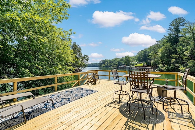 1181 Forest Lake Heights Dr, Nebo, NC 28761 - deck featuring a water view