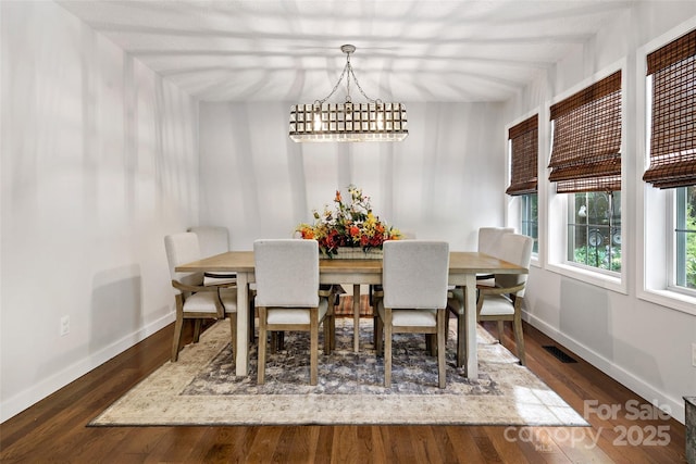 1181 Forest Lake Heights Dr, Nebo, NC 28761 - dining room with a chandelier and dark wood finished floors