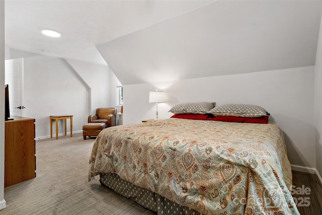 1181 Forest Lake Heights Dr, Nebo, NC 28761 - carpeted bedroom with baseboards and vaulted ceiling