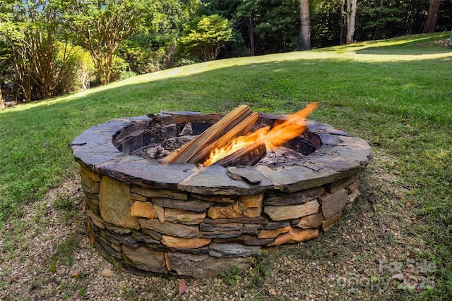 1181 Forest Lake Heights Dr, Nebo, NC 28761 - exterior view of a fire pit