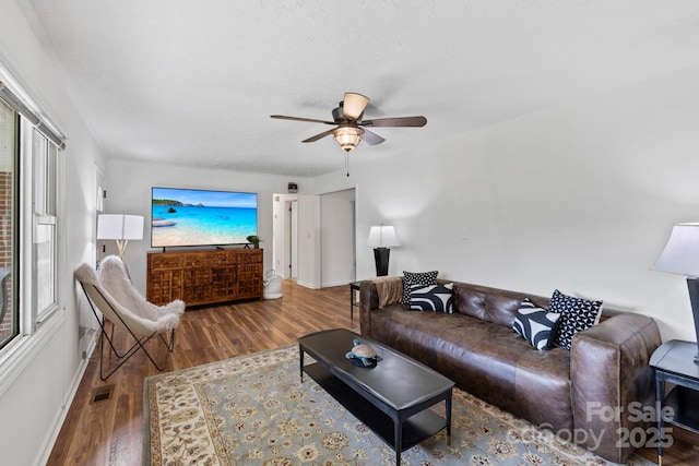 100 Nimitz Dr, Brevard, NC 28712 - living area with wood finished floors and a ceiling fan