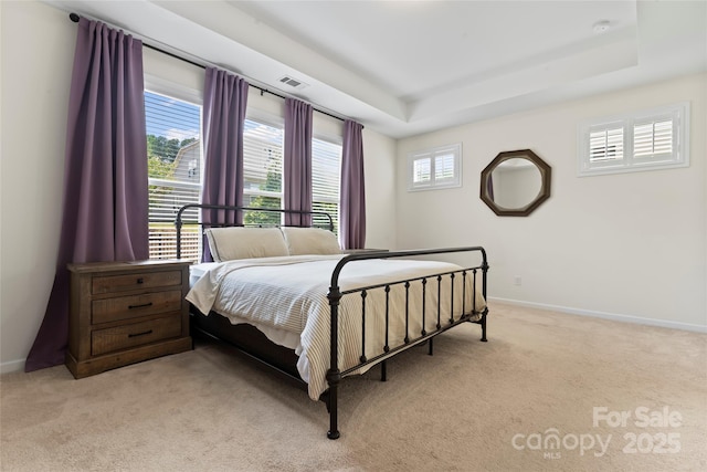 9547 Horsebit Ln, Concord, NC 28027 - bedroom with light colored carpet and a raised ceiling