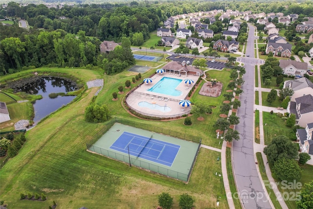9547 Horsebit Ln, Concord, NC 28027 - bird's eye view of a pool and a large body of water
