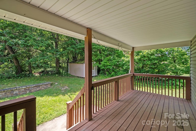 55 Wyatt St, Asheville, NC 28803 - deck featuring a yard