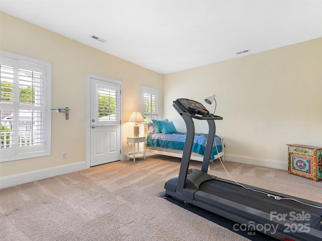 8918 Cotton Press Rd, Charlotte, NC 28277 - workout area featuring carpet floors and baseboards