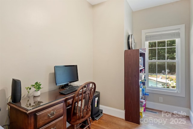 6309 Chamar Cir, Kannapolis, NC 28081 - office area featuring baseboards and wood finished floors