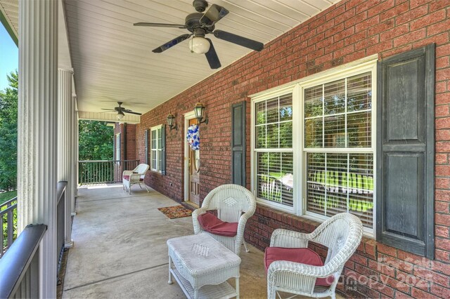 6309 Chamar Cir, Kannapolis, NC 28081 - porch with ceiling fan
