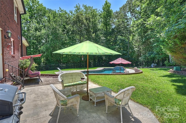 6309 Chamar Cir, Kannapolis, NC 28081 - view of patio / terrace with an outdoor pool and area for grilling