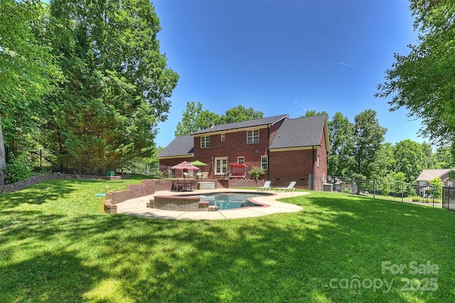 6309 Chamar Cir, Kannapolis, NC 28081 - back of house featuring a patio and brick siding