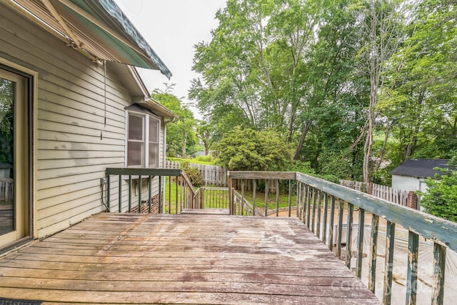 1713 Poe Cir, Hickory, NC 28601 - deck featuring a fenced backyard
