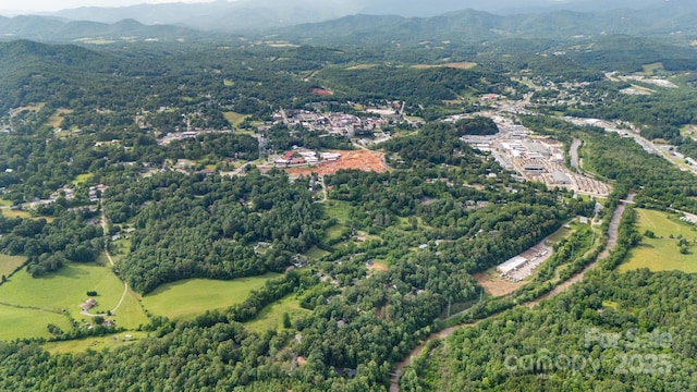 435 Pauline Ave, Franklin, NC 28734 - aerial view of property's location featuring a mountainous background
