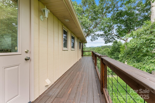 435 Pauline Ave, Franklin, NC 28734 - view of wooden terrace