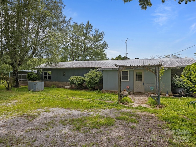 70 John Delk Rd, Hendersonville, NC 28792 - rear view of property featuring a metal roof